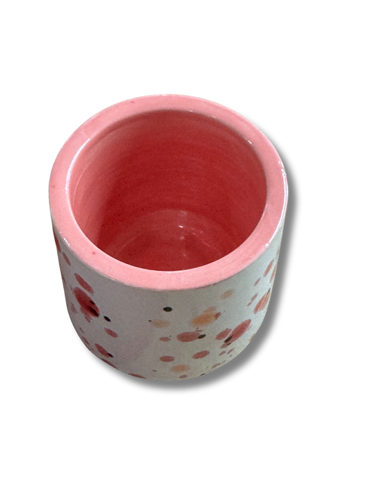 Spotted Flamingo Ceramic Cup/Planter