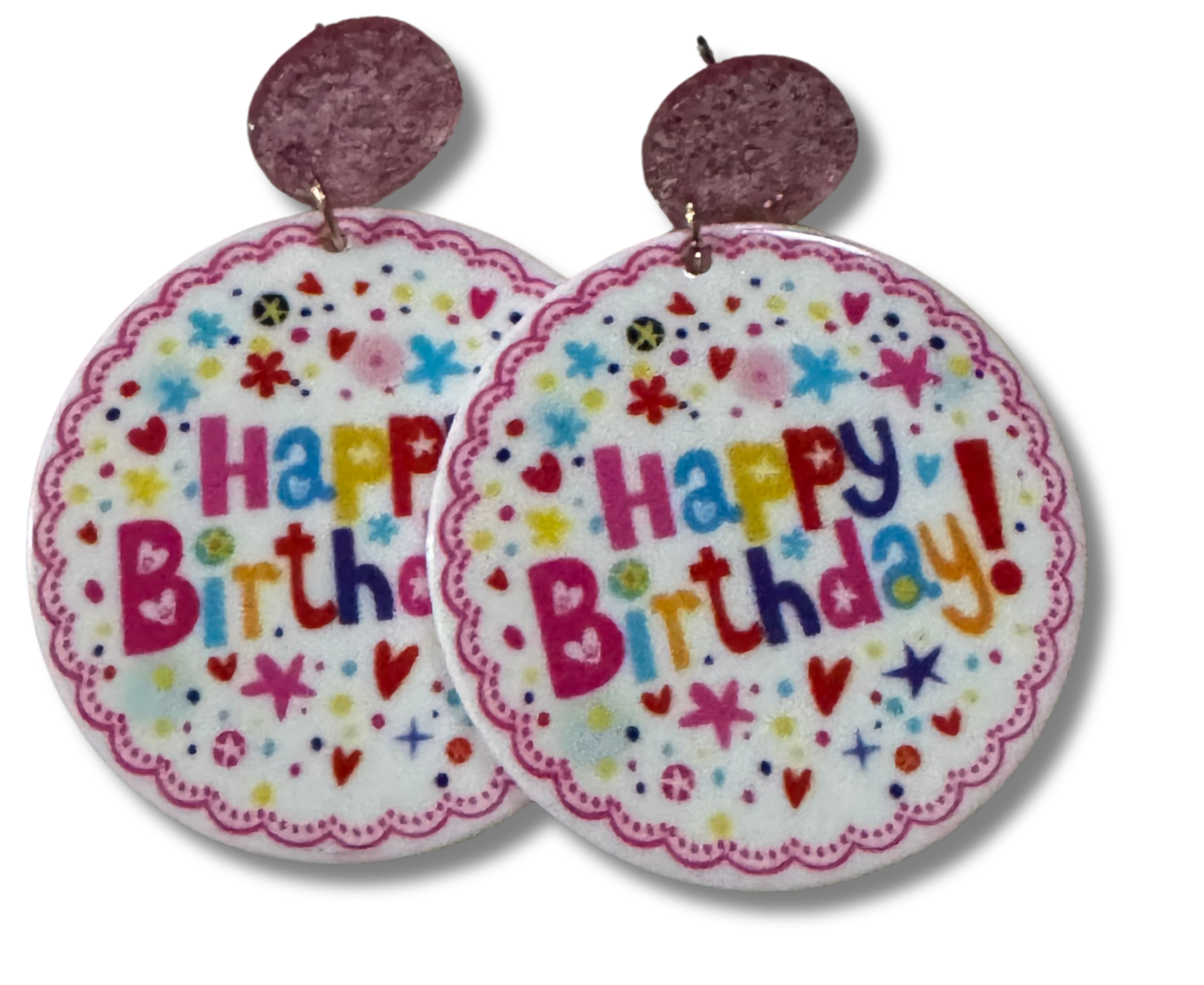 B-day confetti earrings