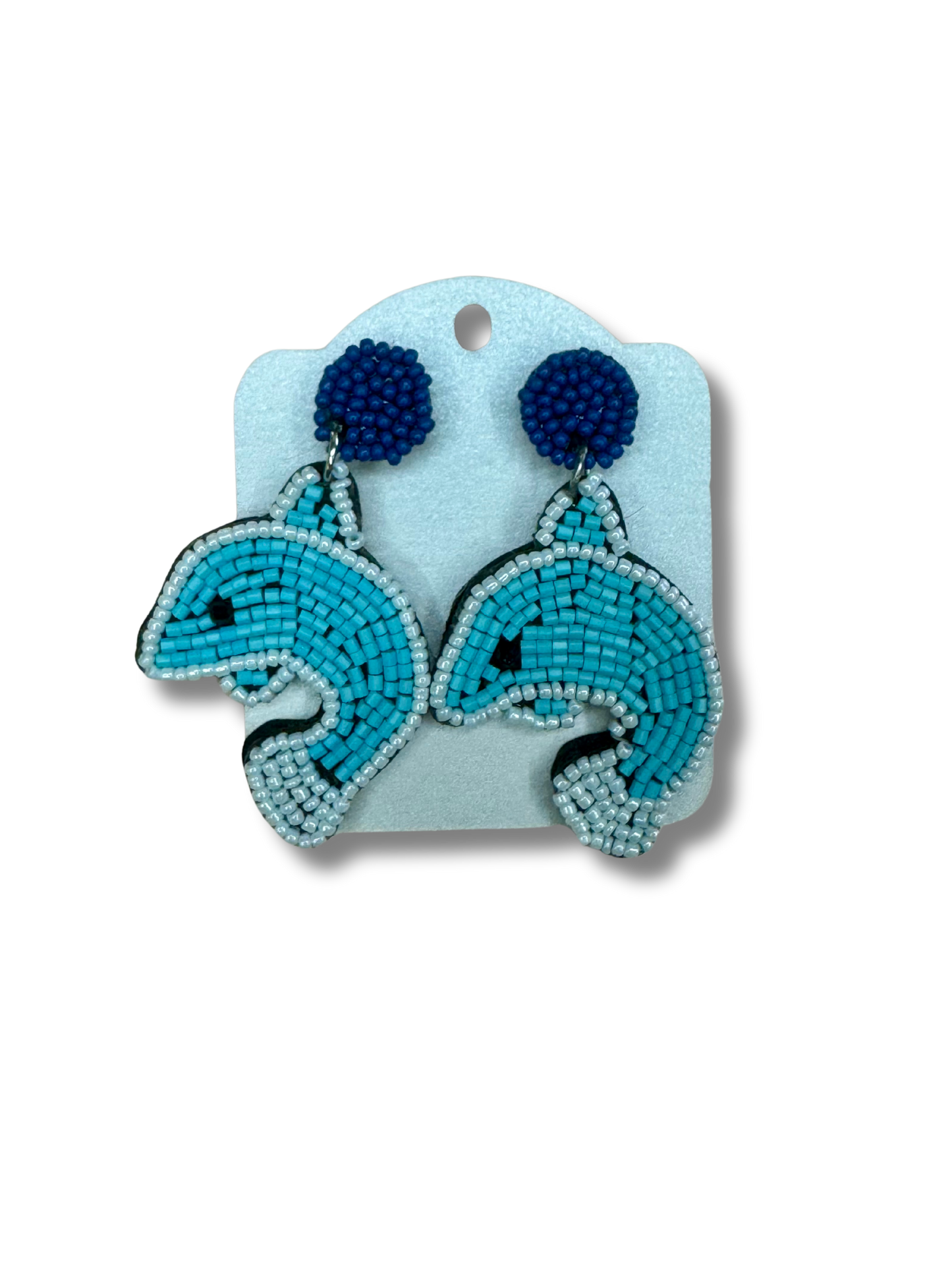 Dolphin beaded earrings