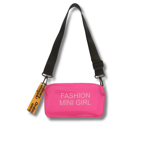 Plastic pink belt bag
