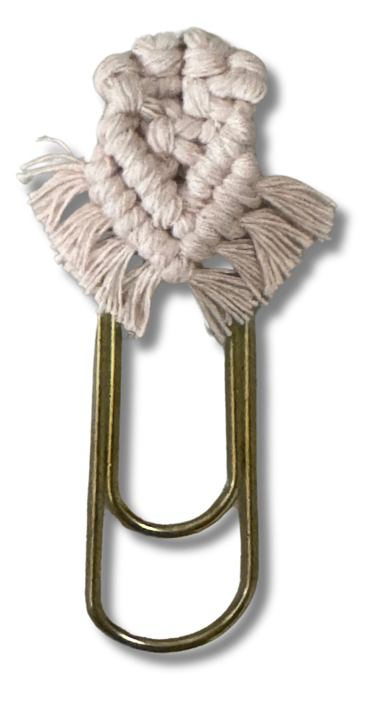 Bozzo Design White Macrame Bookmark
