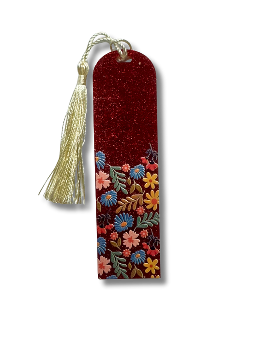 Garden red bookmark